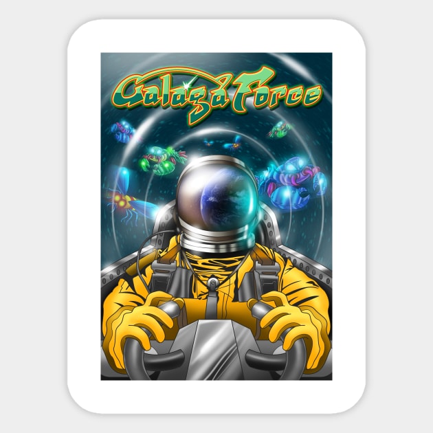 Galaga Force Sticker by Pigeon585